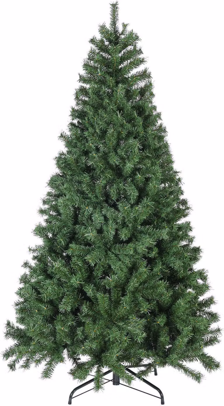 Rebecca Mobili Albero di Natale artificiale 180 cm in PVC e metallo, verde