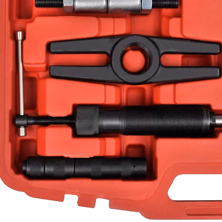 Set di estrattore cuscinetti idraulici e strumento separatore vidaXL, 25 pezzi, nero