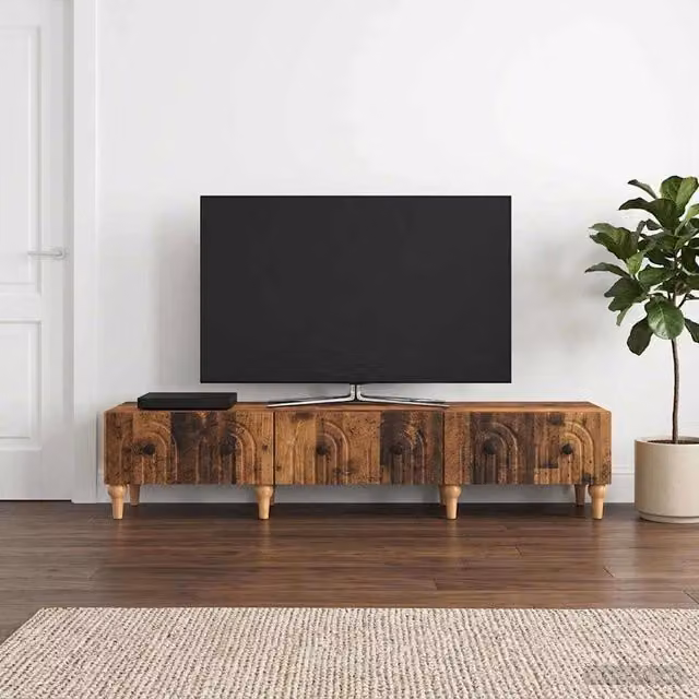 Mobile TV moderno vidaXL in legno color marrone, L 147 x P 34,5 x H 30 cm