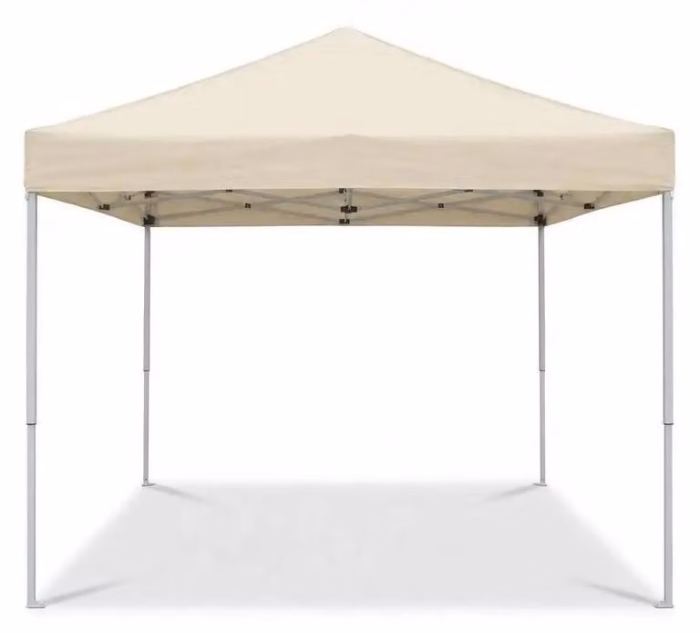 Gazebo pieghevole 3x3 metri - Tenda da festa pieghevole - Struttura in acciaio 30x30/25x25 mm - Con finestra sul tetto - Senza pareti laterali - Beige