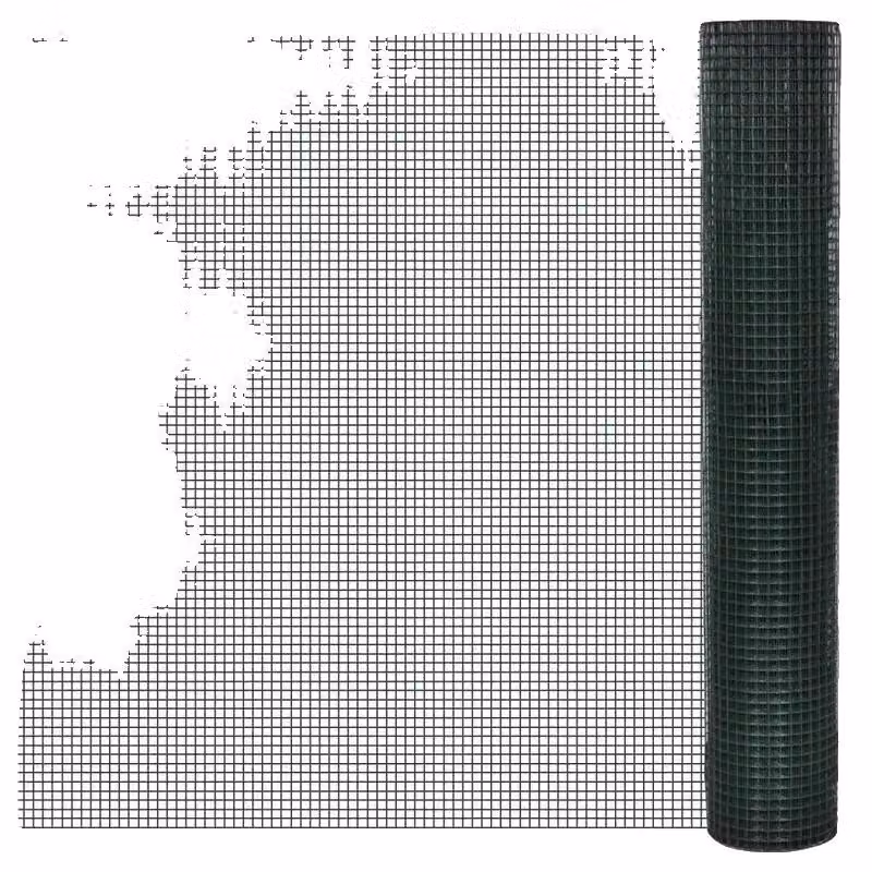 Recinzione per pollame, acciaio zincato, rivestimento in PVC, colore verde