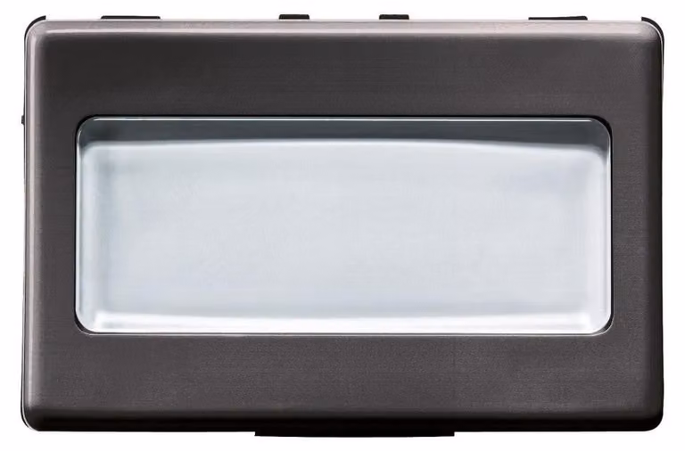 pulsante con portanome 'system' 3 moduli - 1p na 250v - nero