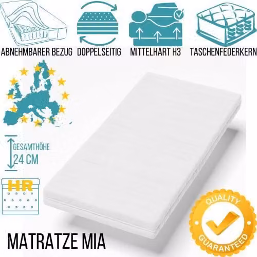 Materasso 180x200 con schiuma HR H3 Schiuma dura media altamente elastica