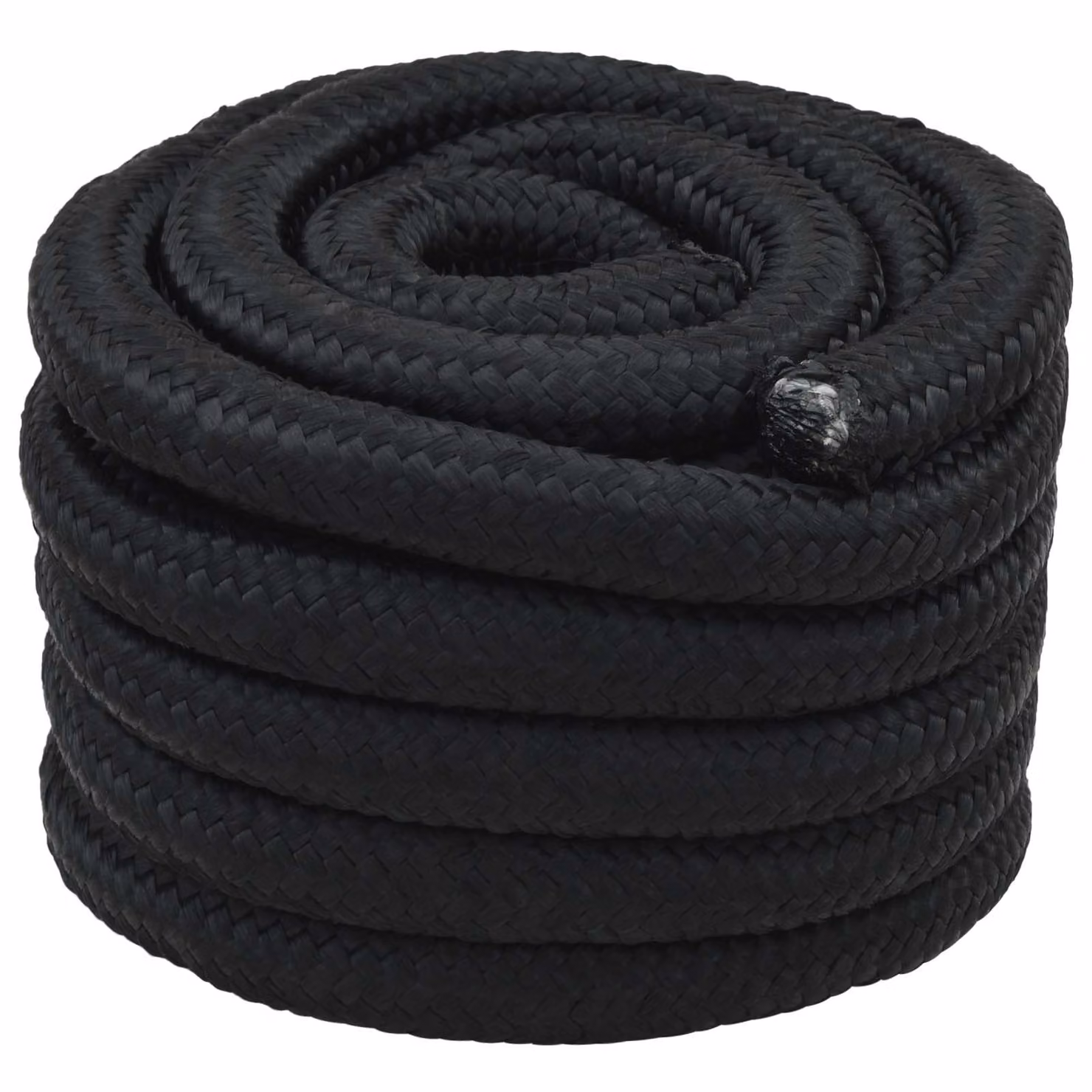 Corda da barca vidaXL in plastica nera, lunghezza 25 m, diametro 3 mm