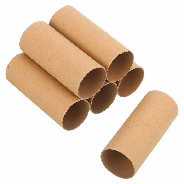 6 rotoli di cartone ondulato, 9x4 cm, color marrone, ideali per progetti fai-da-te