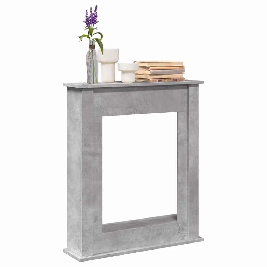 Cornice per Camino vidaXL Grigio Cemento, L: 75 cm, P: 20 cm, H: 87,5 cm