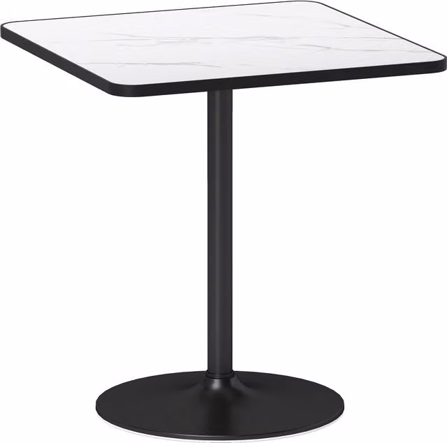 Tavolo da cucina quadrato HOMCOM con effetto marmo bianco per 4 persone, L/P: 70 x 70 cm
