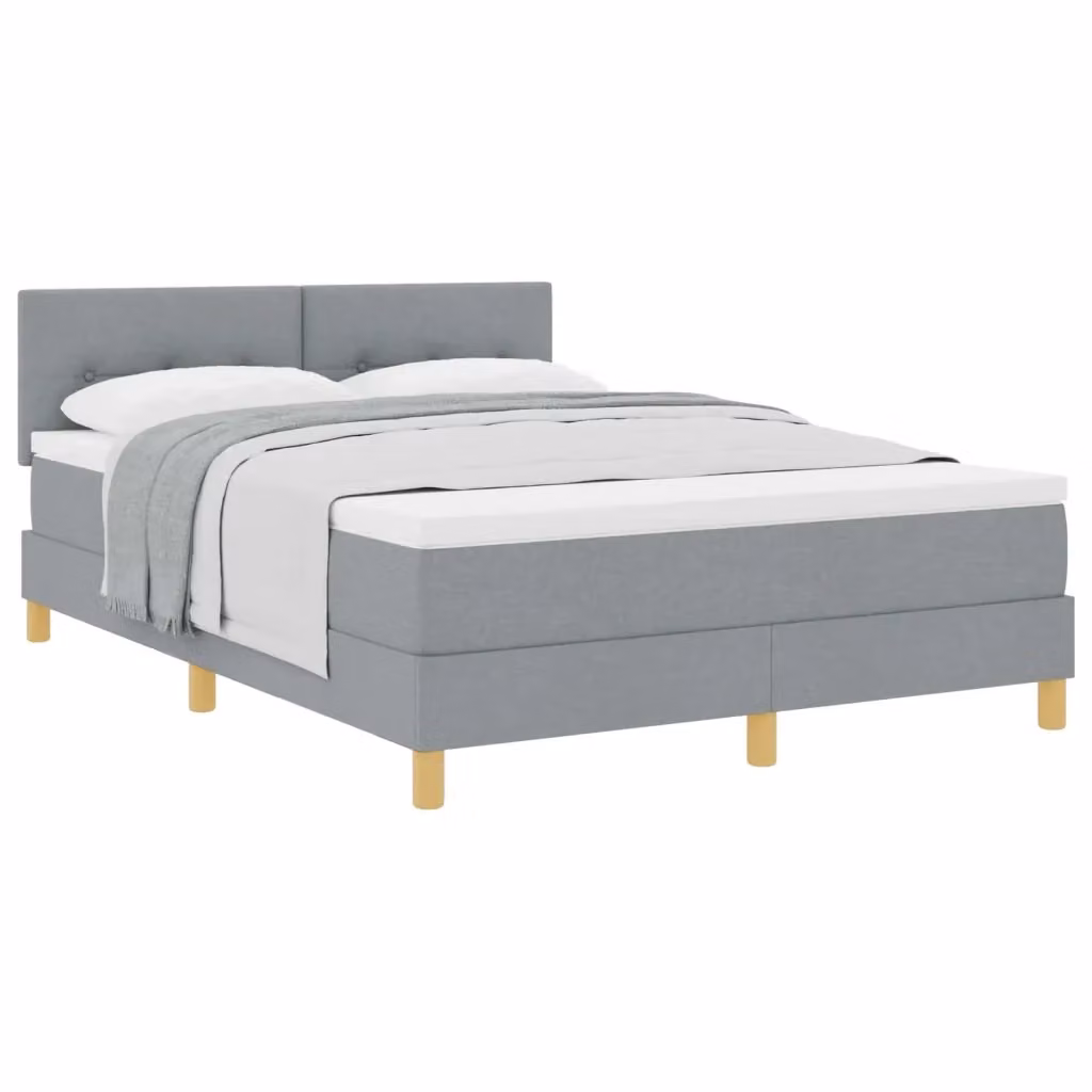 Letto ibrido con struttura imbottita vidaXL in tessuto grigio L: 140 cm, P: 200 cm, H: 280 cm – 2
