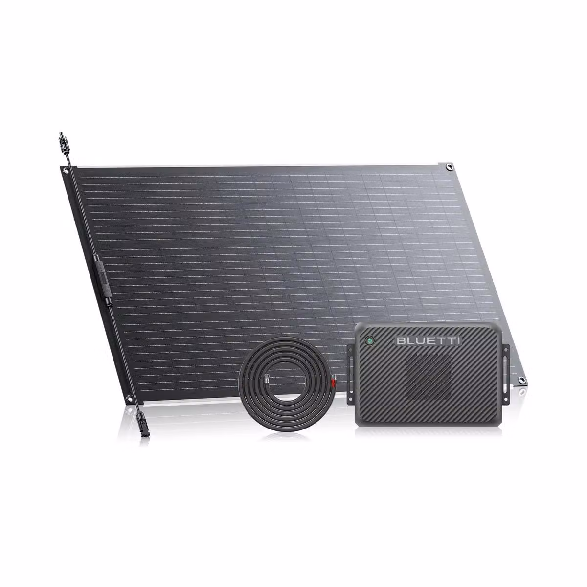 BLUETTI Charger 2, generatore da 1200W, caricabatterie e caricabatterie DC-DC. Doppio ingresso, pannelli solari flessibili PV100FX per centraline portatili, ideali per viaggi on the road