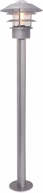 Paletto luce da giardino inox argento E27 60W Elstead