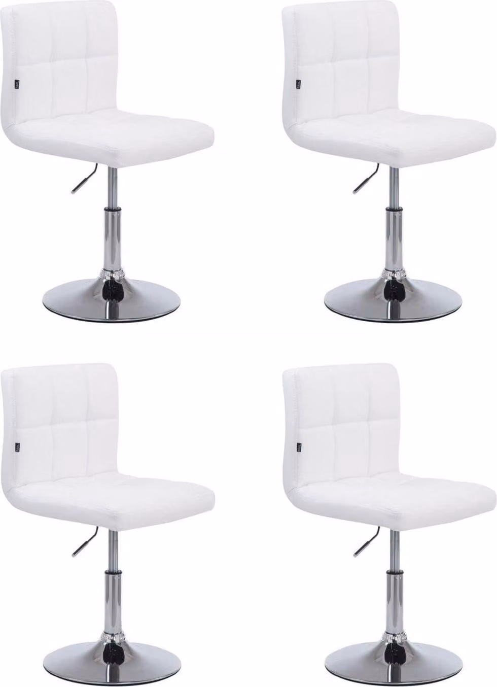set da salotto 4 pezzi - set solido e confortevole - Pelle finta, design a pulizia rapida | colore: bianco