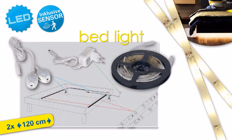 Näve LED Bettlicht-Stripe Stripelight per interni - Kunststoff - warmweiß; 5171826
