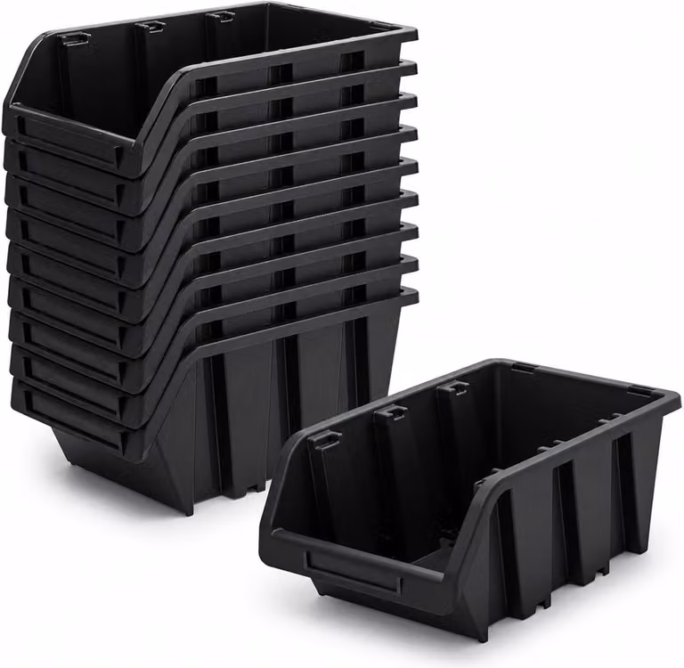 Contenitori di plastica PP, 10 pezzi, dimensioni 155 x 100 mm, per utensili