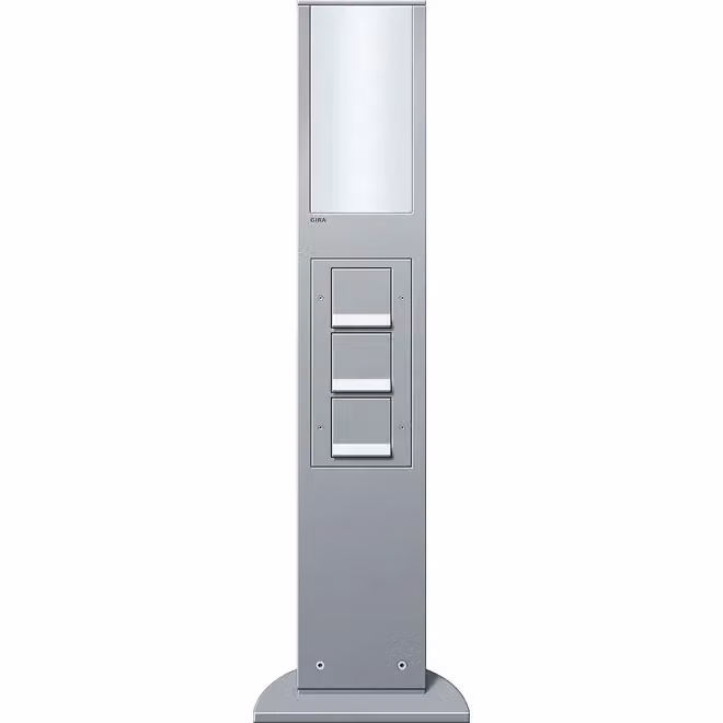 Gira 134226 Elemento di illuminazione da 769 mm, 3 prese SCHUKO, colonna di alimentazione, colore alluminio