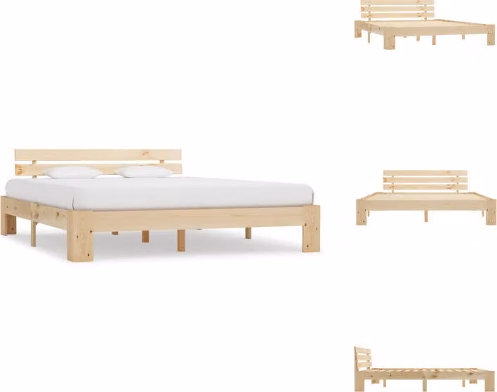 vidaXL Letto in legno massiccio di pino 180x200 cm - Letti e strutture letto