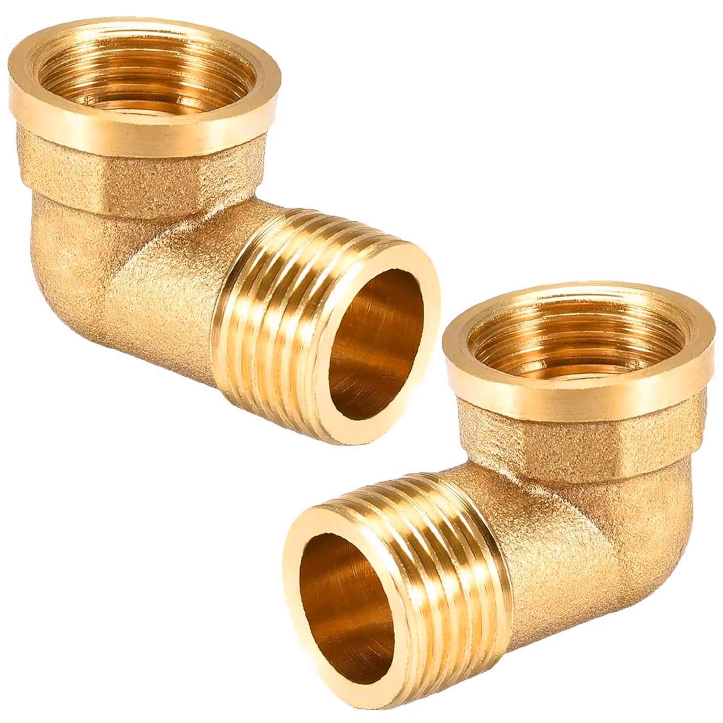 Solidchoice - Set di 2 gomiti angolari in ottone per tubazioni idrauliche