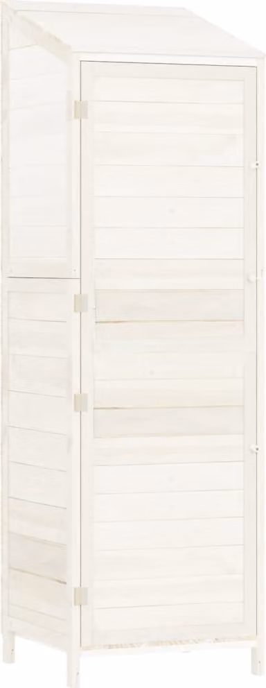 Capanno da Giardino Bianco 55x52x174,5 cm Legno Massello Abete
