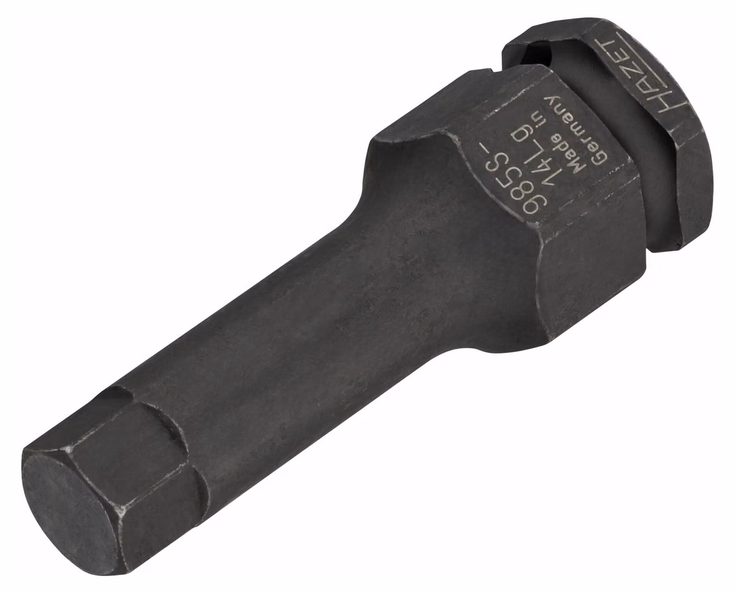 Hazet Chiave a impatto per avvitatori a batteria, inserto per cacciavite 985S-14LG, 1/2" (12,5 mm) quadrato cavo, esagono esterno da 24 mm, esagono interno