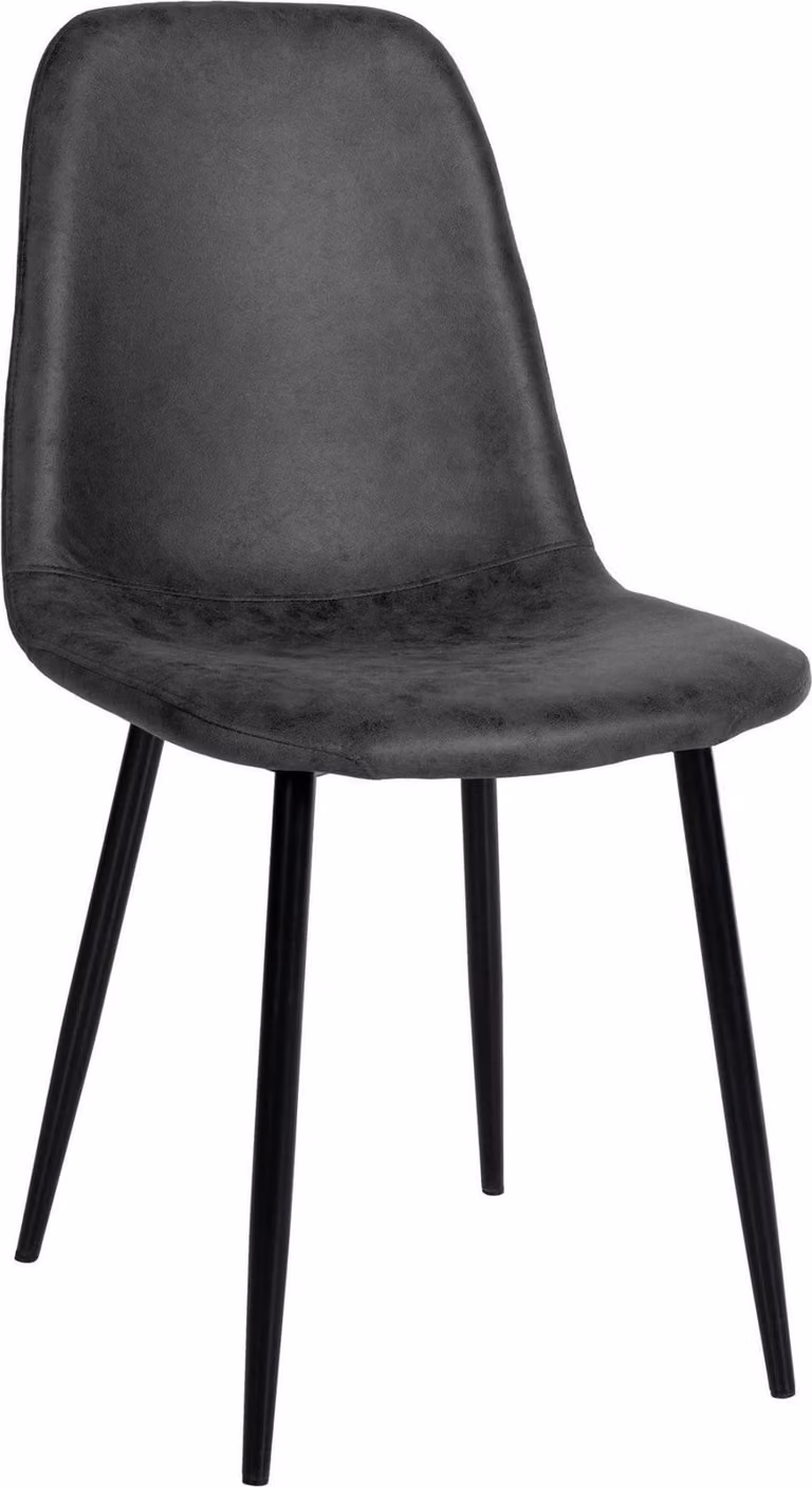 Sedia da pranzo - Sedia da pranzo - Imbottitura e cura confortevoli - Design amichevole | Colore: nero | Materiale: Pelle finta vintage