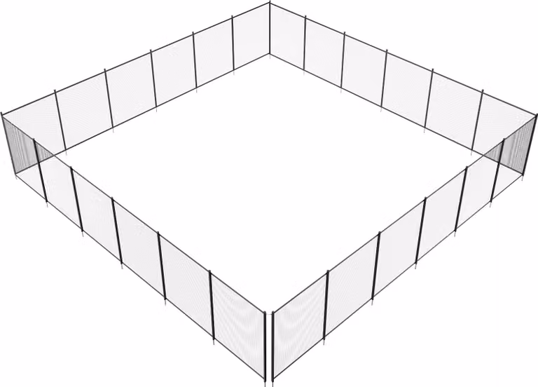 Recinzione per piscina SucceBuy, recinzione di sicurezza rimovibile da 4 x 72 piedi per piscine interrate, facile installazione fai da te, rete in PVC Teslin da 340 g che protegge bambini e animali domestici