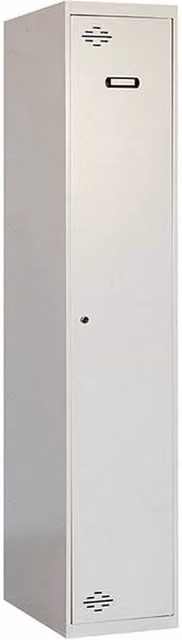 Armadietto in metallo Simon Rack grigio con ante a battente e serratura H: 180 cm, L: 30 cm, P: 50 cm