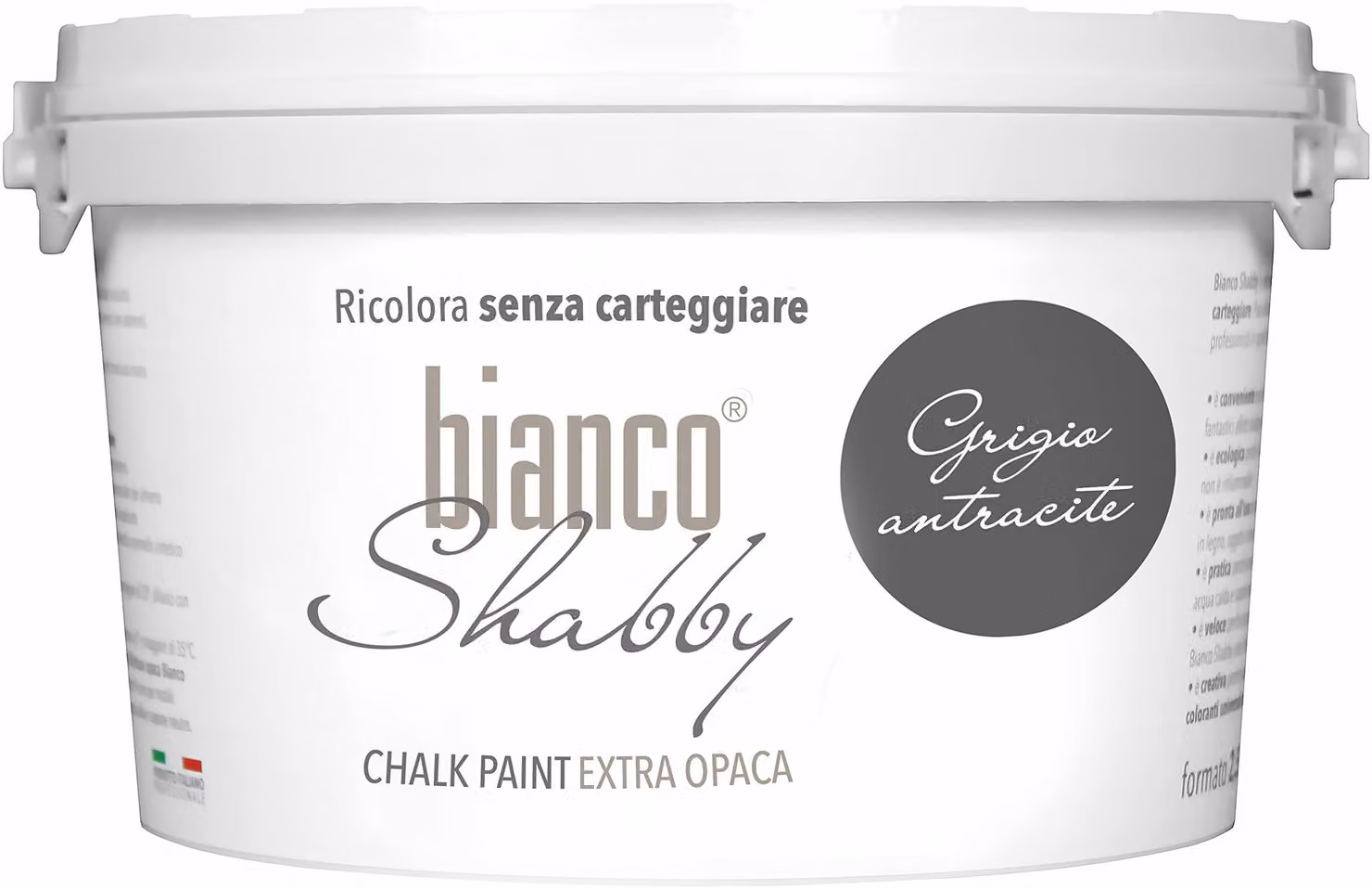 Vernice a gesso Shabby Chic, grigio antracite, 2,5 litri