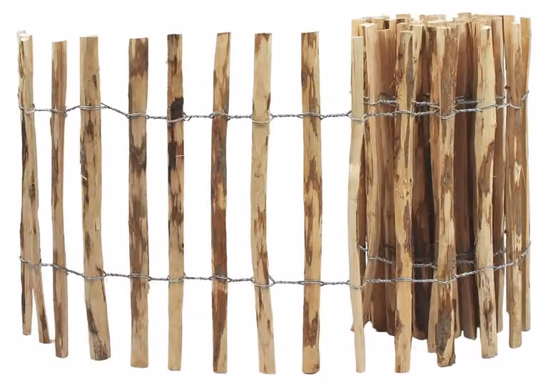Solidchoice - Recinzione in legno di nocciolo per il giardino
