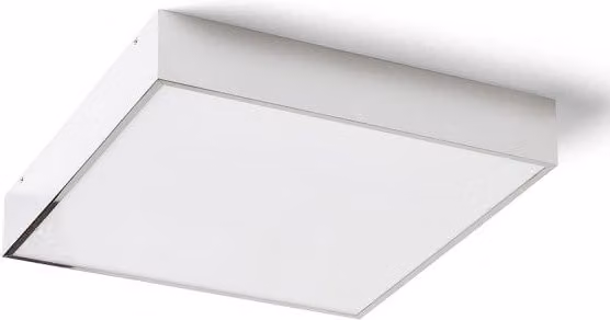 Plafoniera MERANO LED 35 da soffitto cromata con acrilato opaco bianco, 24W, 3000K, IP44