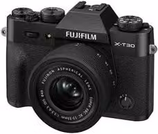 Fotocamera mirrorless Fujifilm X-T30 III con obiettivo XC 13-33mm F3.5-6.3 OIS, sensore APS-C da 26,1 MP, Black