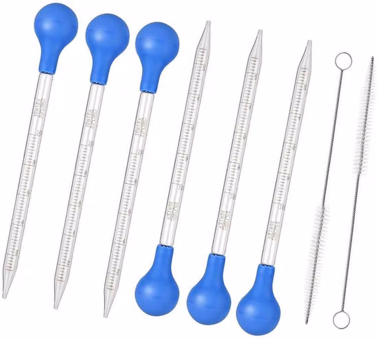 Set di pipette in vetro Azomor per misurazioni precise e un impiego versatile in laboratorio