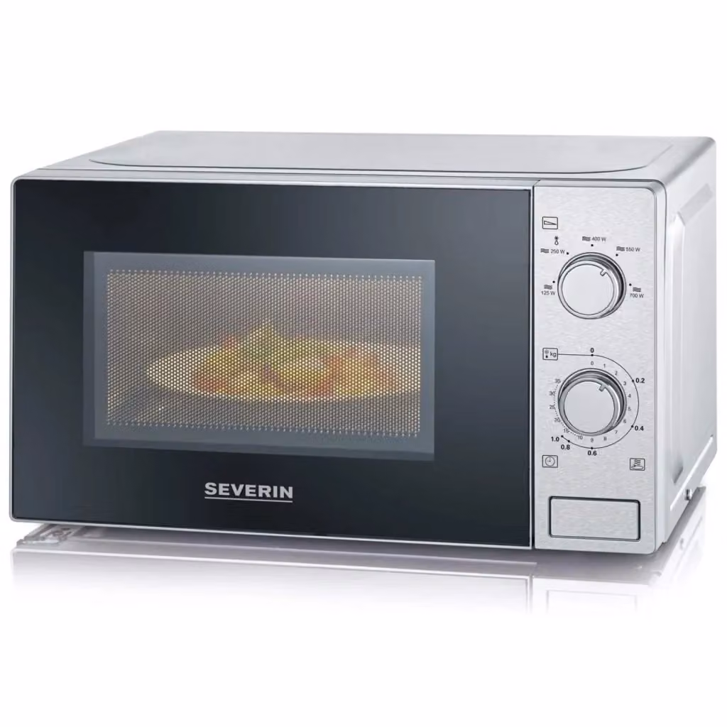 Severin MW 7895 Forno a microonde combinato in acciaio inox color argento, capacità 20 L, 700 W, L/P/H: 43,5 x 34,5 x 25,4 cm – 2