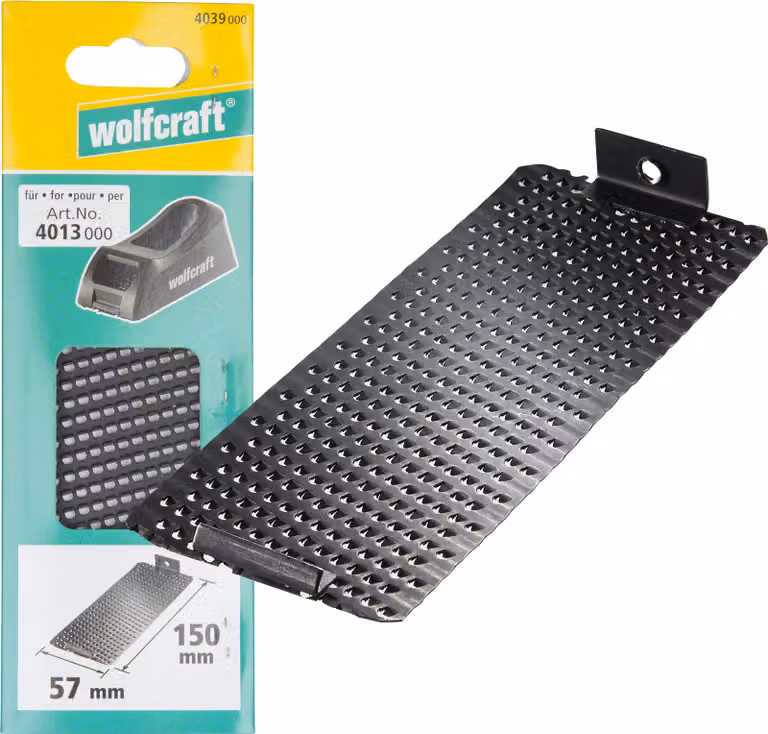 Wolfcraft Piastra per raspa Wolcraft 150x57mm per 4013000
