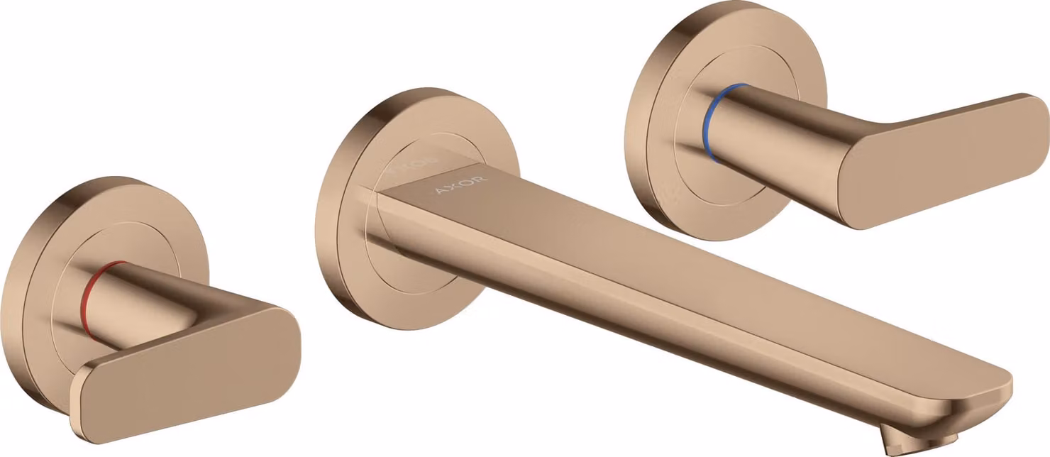 hansgrohe AXOR Citterio C robinetterie de lavabo 3 trous encastrée pour montage mural, bec 195mm, 49070300, 49070300