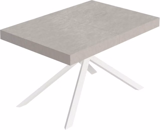 Tavolo Allungabile 130/234x90 cm Niket Cashmere Gambe Bianche