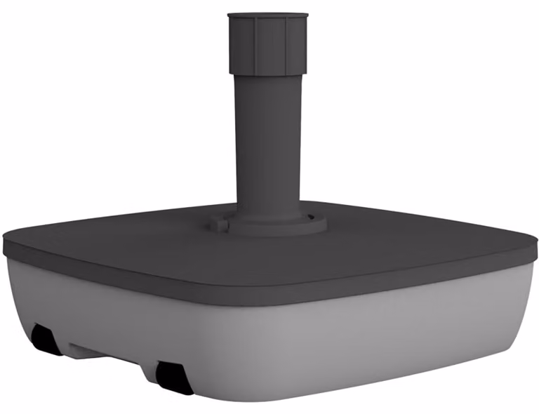 EDA 19637 G.BT EDA Supporto per ombrellone, in plastica, quadrato, con rotelle