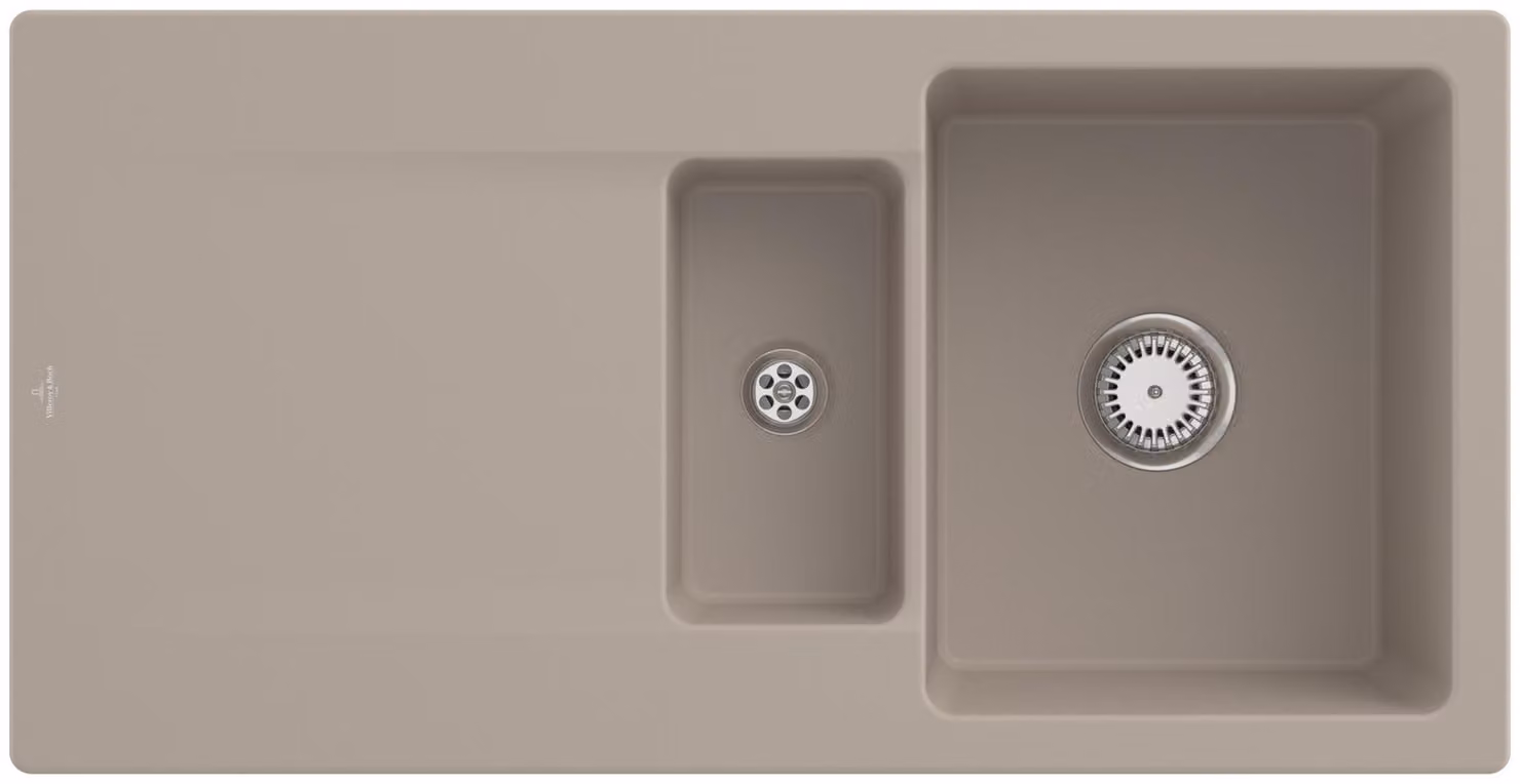 V&B Siluet 60 R lavello con scarico, rd m manuale, almond C-plus