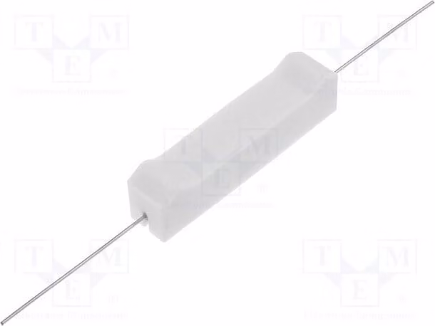 10 resistenze: resistenze a filo, cementate, 10W, per montaggio su circuito stampato, tolleranza 5%, 22Ω, dimensioni 10x9x49mm, codice prodotto PRWAAWJW220B00