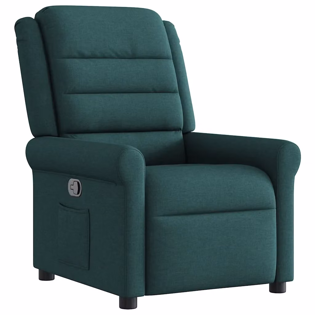 Poltrona Reclinabile Relax vidaXL in Tessuto Verde con Braccioli e Regolazione Manuale – 2