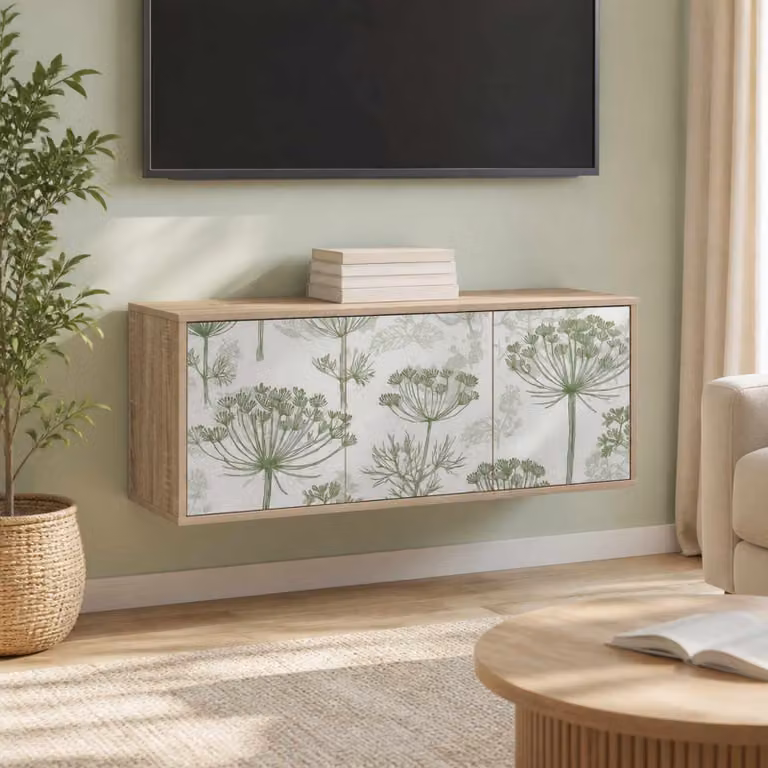 Mobile TV da parete vidaXL GOTHA in Rovere Sonoma, L 102 x P 33 x H 40 cm