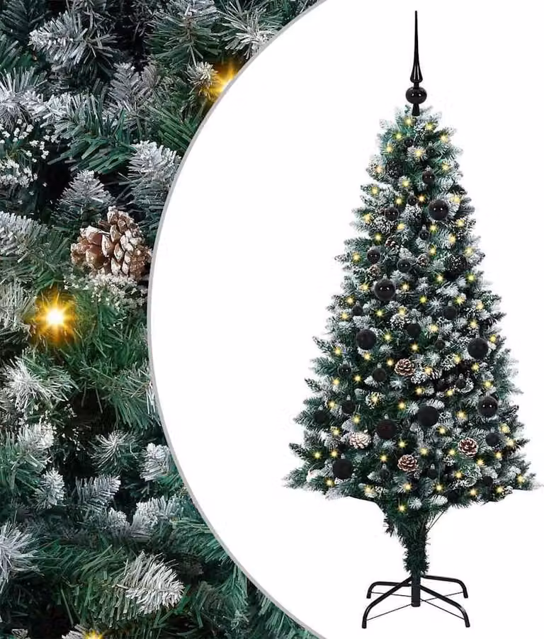 Albero di Natale artificiale con 150 LED Verde 150 cm