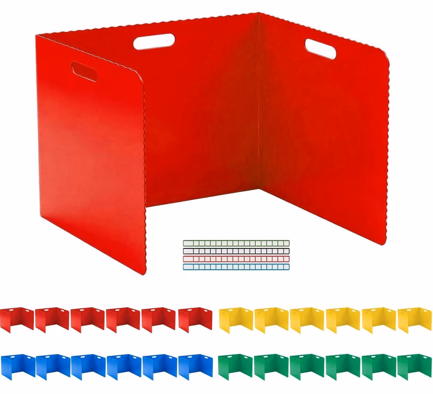 Set di 24 pannelli divisori pieghevoli per scrivania, disponibili in 4 colori