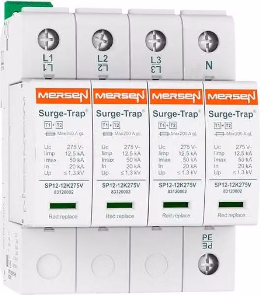 Mersen OB LEADER T1+2 275V 4P TNS+FM (STPT12-12K275V-4PM)