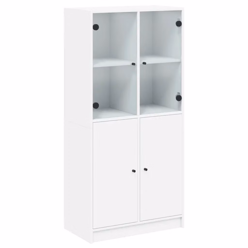 Credenza Moderna Design Mania con Ante a Battente Bianca in Legno Multistrato, L/P/H: 68 x 37 x 142 cm – 2
