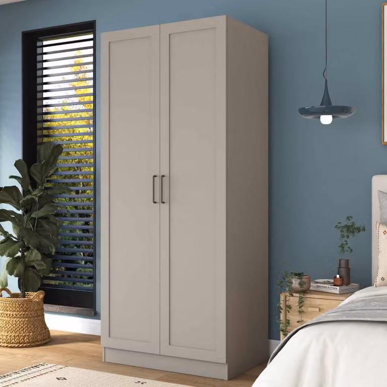 Skye Decor, armadio di alta qualità, color sabbia, dimensioni 90x210x57,5 cm | 100% melaminico