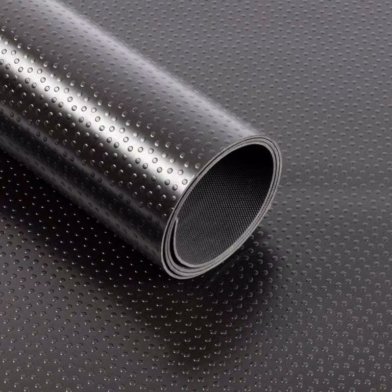 Rivestimento per pavimenti in PVC Dots Black Larghezza: 120 cm, Lunghezza: 500 cm