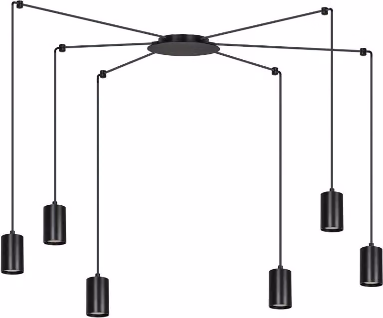 Lampadario Emibig 6xGU10 30W TRAKER 6 BL/BLACK 524/6