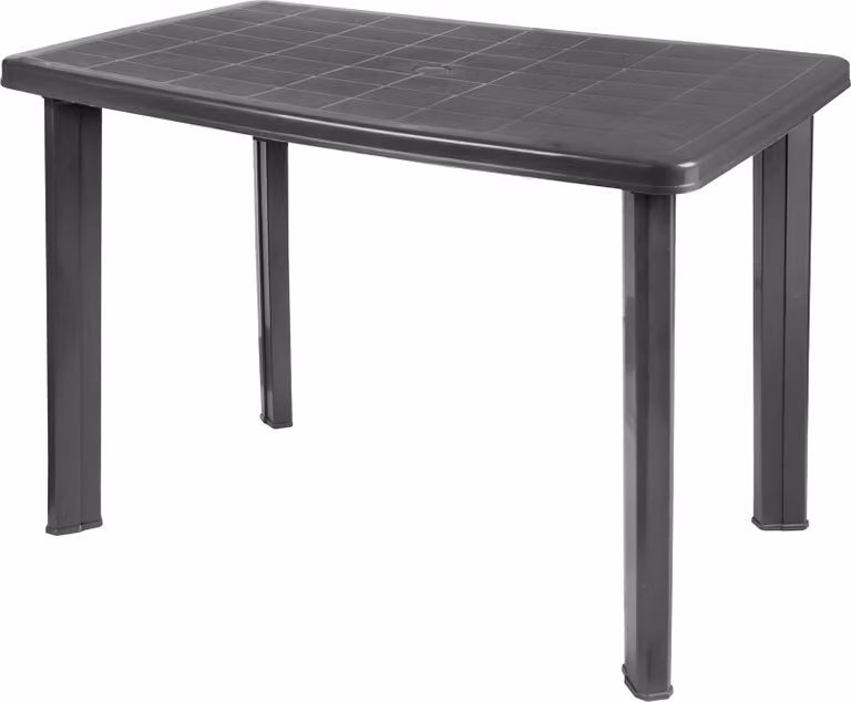 Tavolo da giardino in plastica - dimensioni approssimative: 100 x 70 x 72,5 cm - colore: antracite
