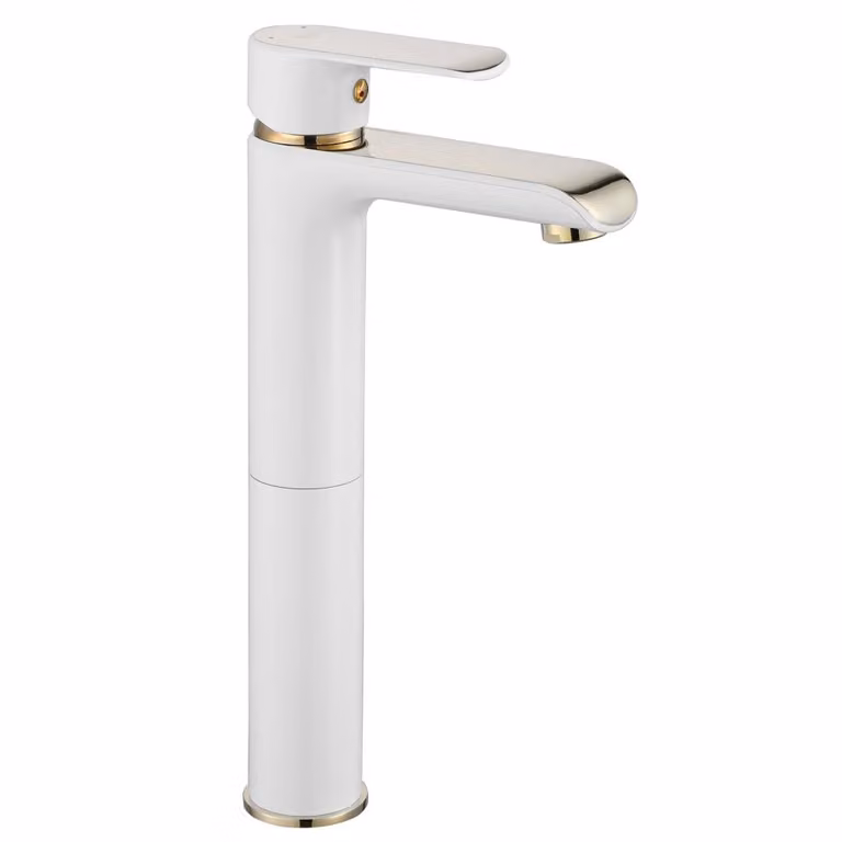 Rubinetto da Lavabo Rea Bloom White Gold High