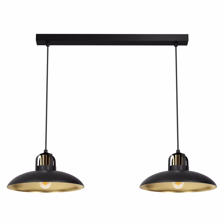 Felix Nero/Oro 2Xe27 Lampada a sospensione Lampada a soffitto Lampada a soffitto Lampada a sospensione