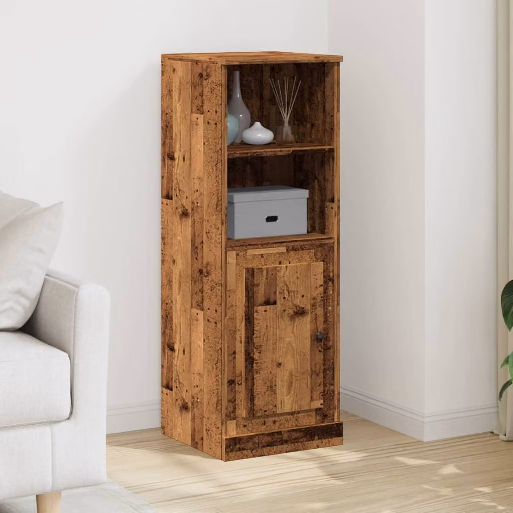 Credenza vidaXL in legno marrone con ante a battente e ripiani interni, stile minimalista, L/P/H: 36 x 35,5 x 103,5 cm